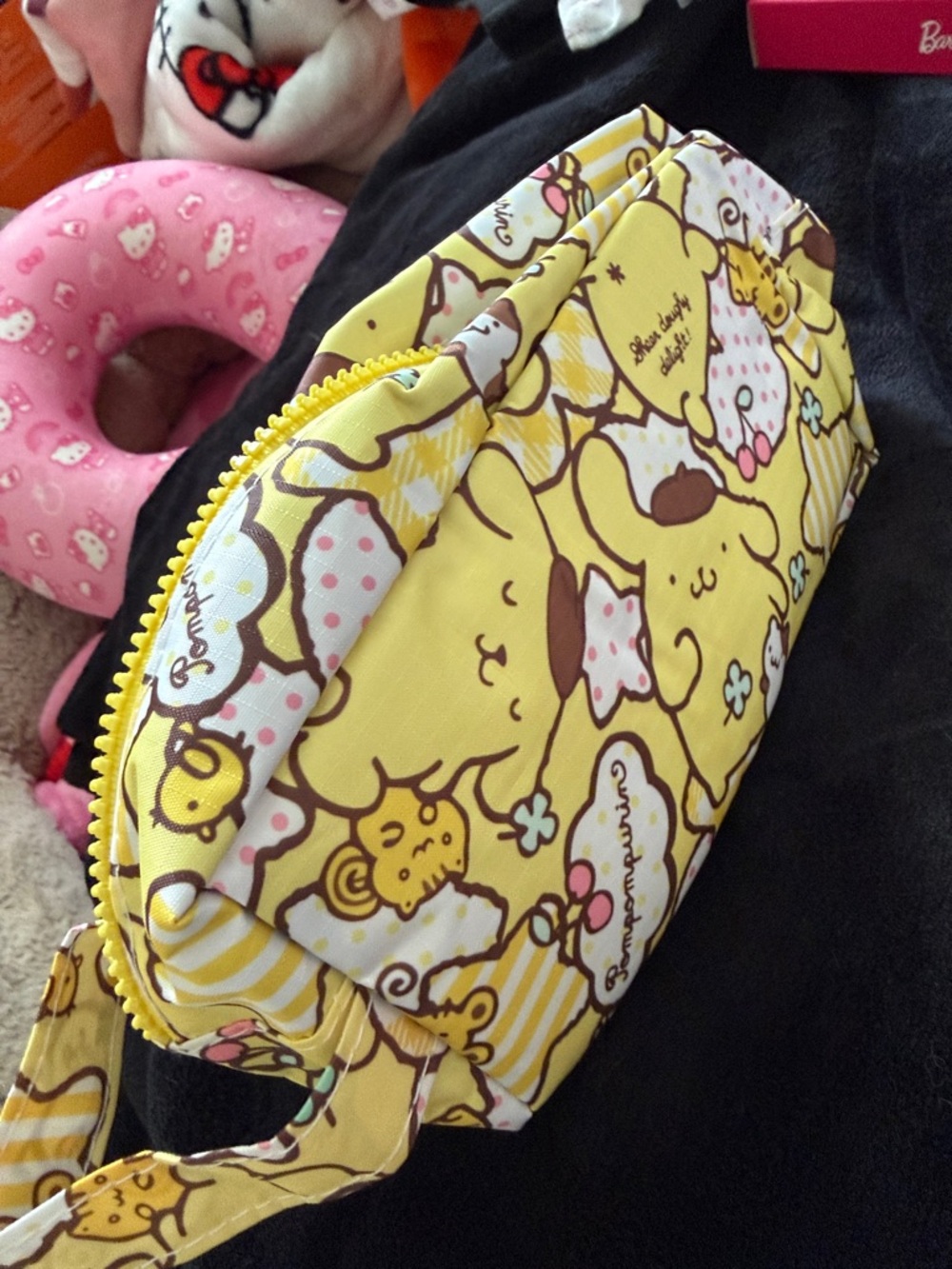 Sanrio Pompompurin Yellow and Brown Kids Pencil/Accessory Pouch